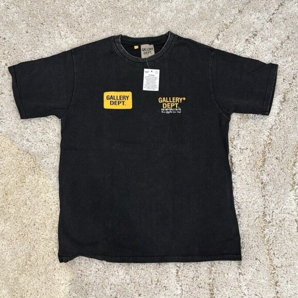 Gallery Dept Property of GD Washed Black T-Shirt for Men Size Large